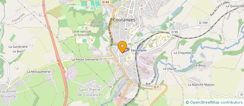 localisation de l'entreprise MISSION LOCALE POUR L INSERTION PROFESSIONNELLE DES JEUNES DU PAYS DE COUTANCES  COUTANCES