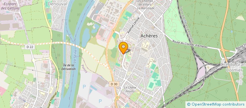 localisation de l'entreprise MISSION PROPHETIQUE DE DELIVRANCE ET DE LA REVELATION DIVINE INTERNATIONALE  ACHERES