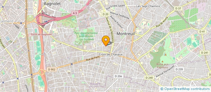 localisation de l'entreprise MISTERIOSO à MONTREUIL