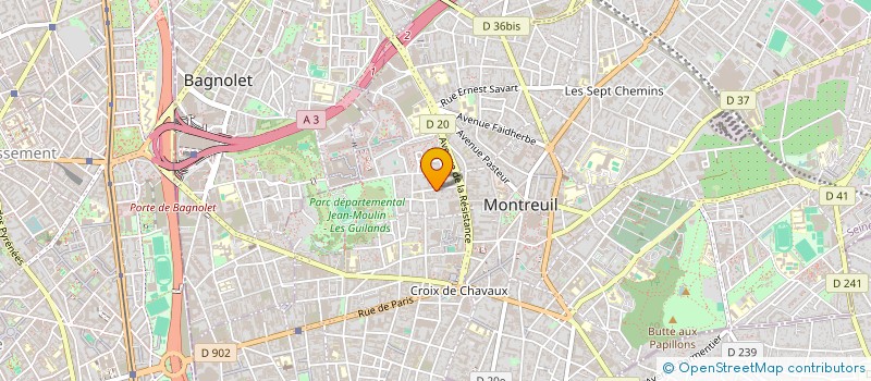 localisation de l'entreprise MISTRAL à MONTREUIL