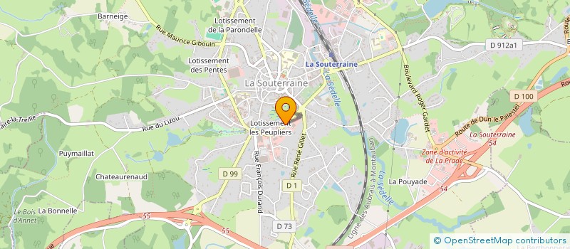 localisation de l'entreprise MISTRAL à LA SOUTERRAINE