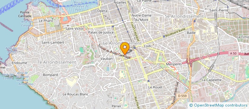 localisation de l'entreprise MISTRAL à MARSEILLE 6EME