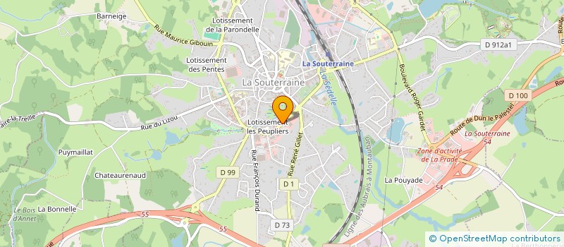 localisation de l'entreprise MISTRAL à LA SOUTERRAINE
