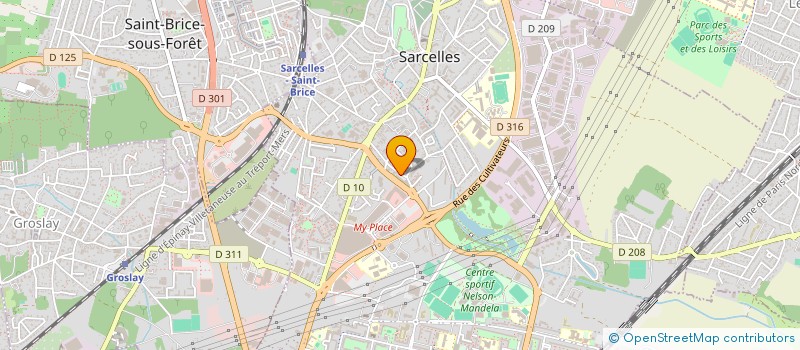 localisation de l'entreprise MISTRAL CONSTRUCTION  SARCELLES