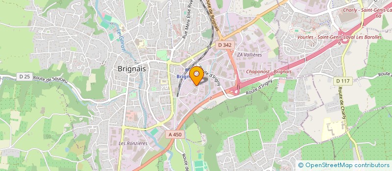 localisation de l'entreprise MISTRETTA S.A. à BRIGNAIS