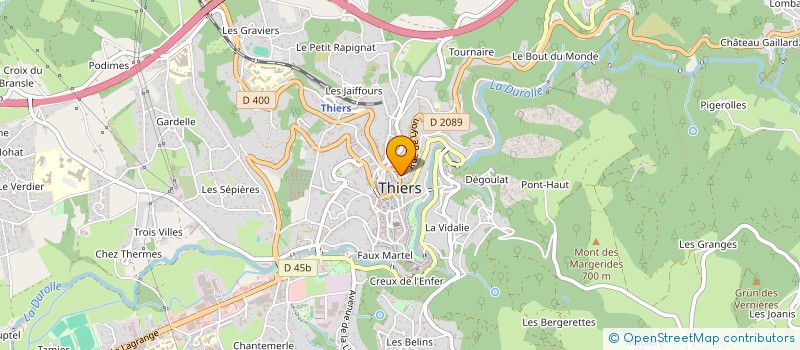 localisation de l'entreprise MITTERRAND  THIERS