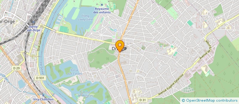 localisation de l'entreprise MIXTE ETUD AMENAG GEST BASE LO à DRAVEIL