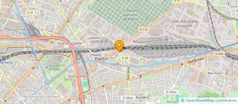 localisation de l'entreprise MIZIMO à PANTIN