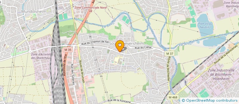 localisation de l'entreprise MIZVADA - VOYAGES & HEBERGEMENT TOURISTIQUE SAS  SOUFFELWEYERSHEIM