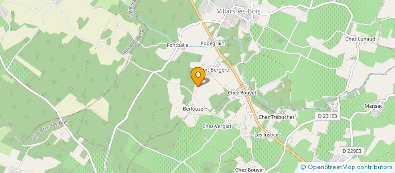 localisation de l'entreprise MJ 16  VILLARS-LES-BOIS