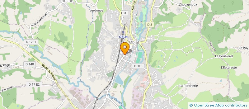 localisation de l'entreprise MJ  OBJAT