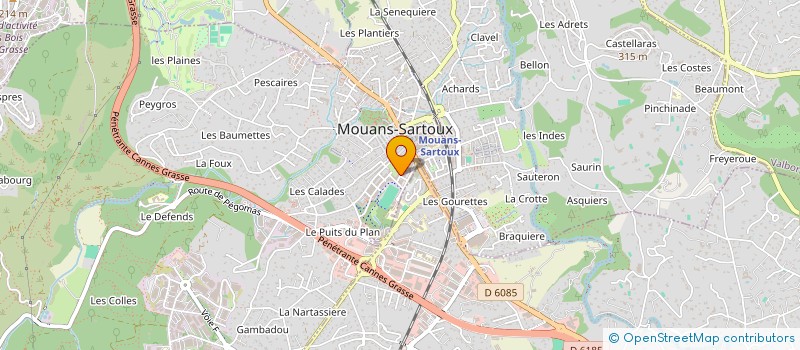 localisation de l'entreprise MJ  MOUANS-SARTOUX