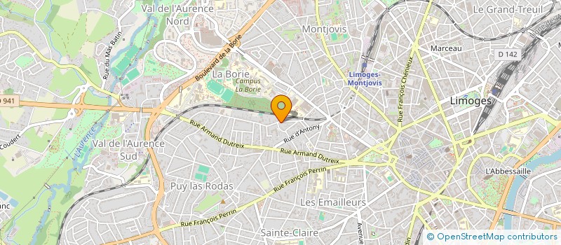 localisation de l'entreprise MJ à LIMOGES