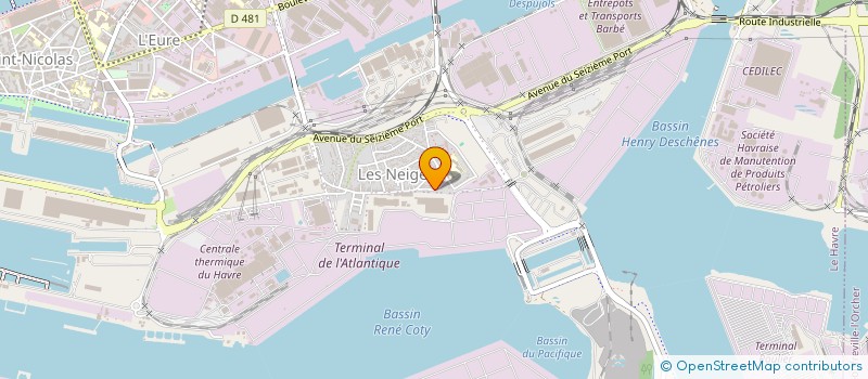 localisation de l'entreprise MJ à LE HAVRE