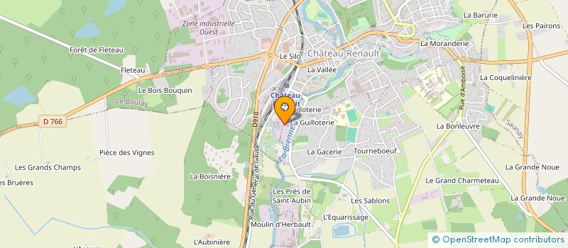 localisation de l'entreprise MJ AUTO  CHATEAU-RENAULT