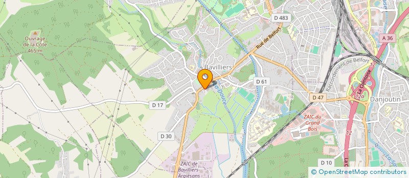 localisation de l'entreprise MJ AUTO-ECOLE à BAVILLIERS