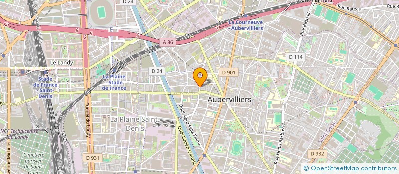 localisation de l'entreprise MJ BAT  AUBERVILLIERS