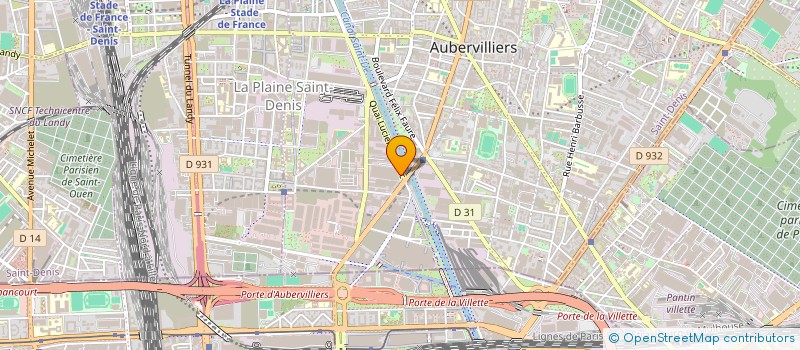 localisation de l'entreprise MJ BAZAR  AUBERVILLIERS