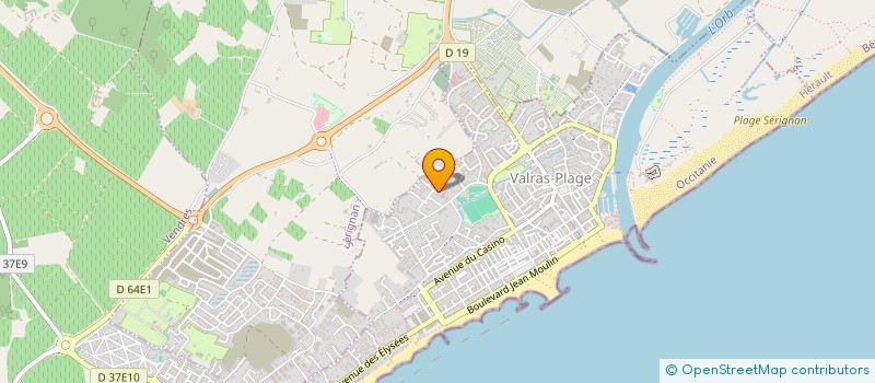 localisation de l'entreprise MJ CONSEIL  VALRAS-PLAGE