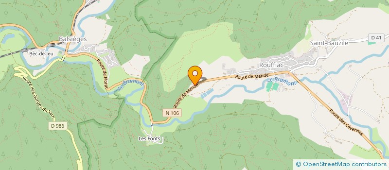 localisation de l'entreprise MJ COUVERTURE  SAINT-BAUZILE