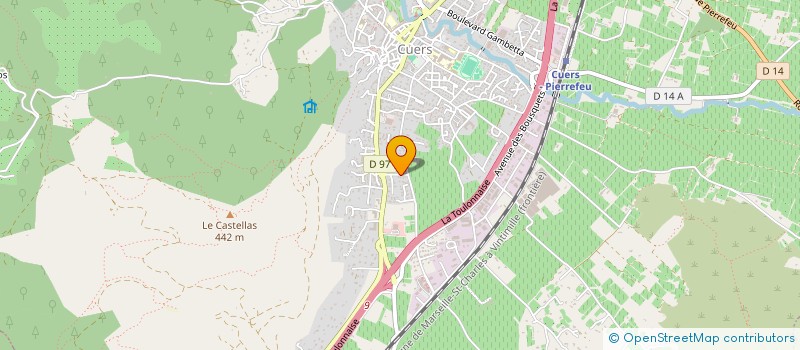 localisation de l'entreprise MJ DECO OLLIOULES  CUERS