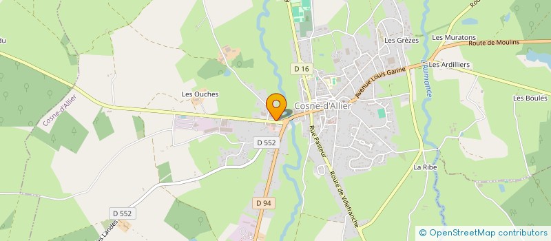 localisation de l'entreprise MJ DISTRIBUTION  COSNE-D'ALLIER