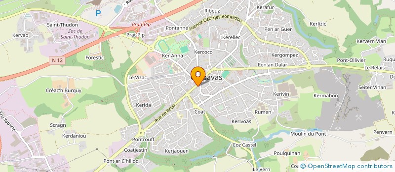 localisation de l'entreprise MJ GUIPAVAS à GUIPAVAS