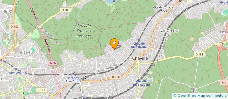localisation de l'entreprise MJ INSTALLATIONS à CHAVILLE