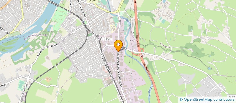 localisation de l'entreprise MJ MANNES ROANNE  LE COTEAU