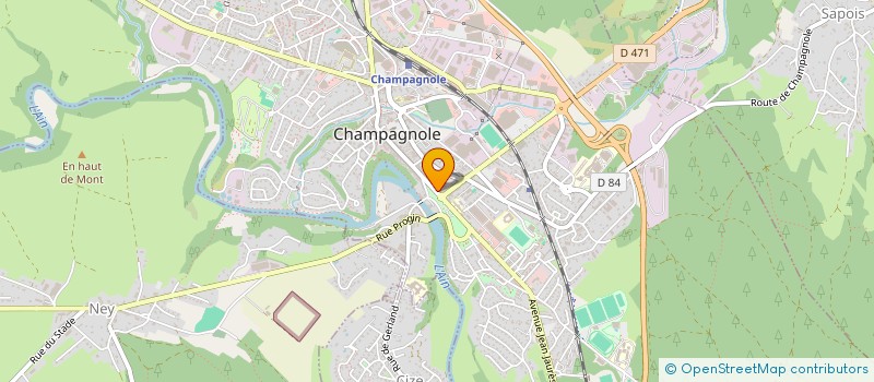 localisation de l'entreprise MJ ORTHOPEDIE  CHAMPAGNOLE