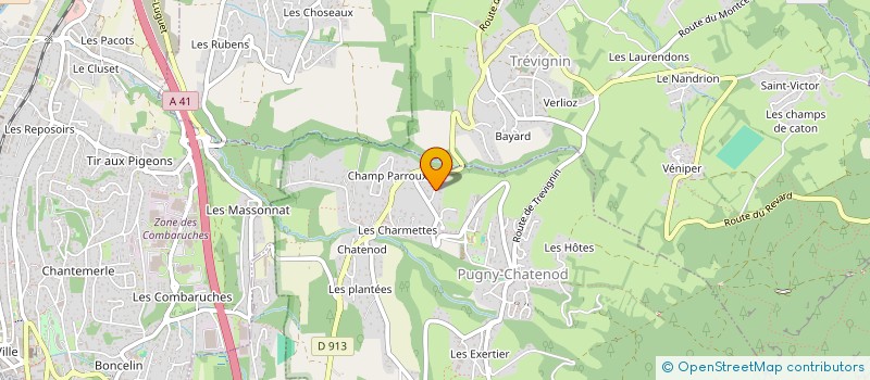 localisation de l'entreprise MJ PEINTURES  PUGNY-CHATENOD