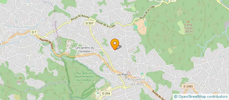 localisation de l'entreprise MJ PLAFONDS à ROQUEFORT-LES-PINS