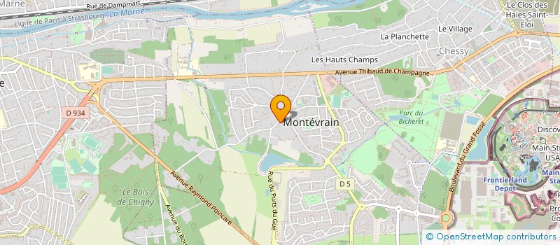 localisation de l'entreprise MJ PLOMBERIE CHAUFFAGE  MONTEVRAIN