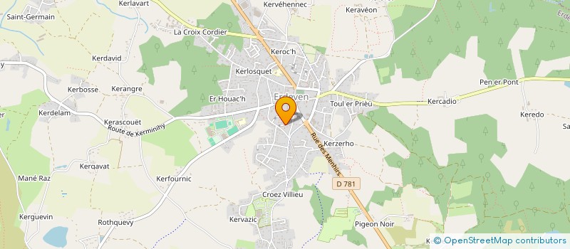 localisation de l'entreprise MJ SERVICES  ERDEVEN