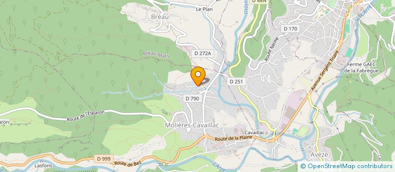 localisation de l'entreprise MJ SOL  MOLIERES-CAVAILLAC