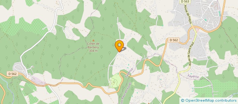 localisation de l'entreprise MJ TAXI  FAYENCE