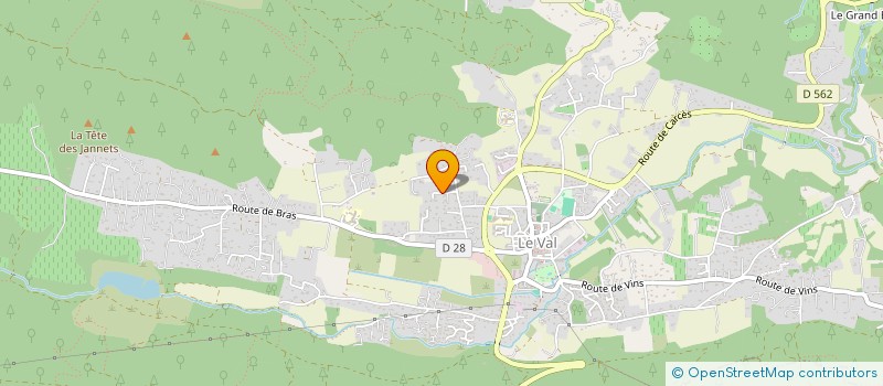 localisation de l'entreprise MJ TRANSPORTS  LE VAL