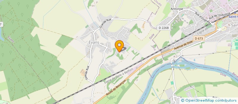 localisation de l'entreprise MJ2N  EVANS