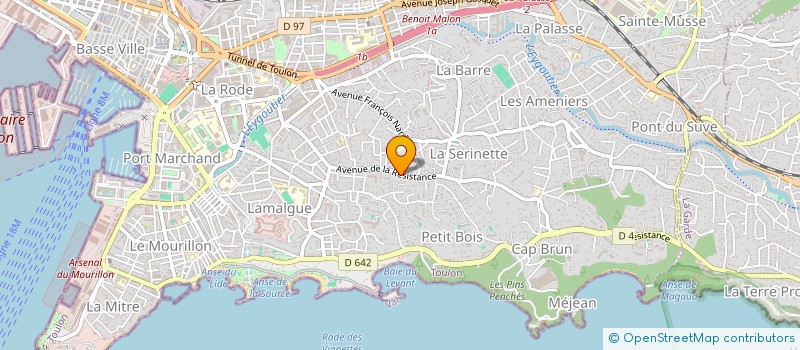 localisation de l'entreprise MJA  TOULON