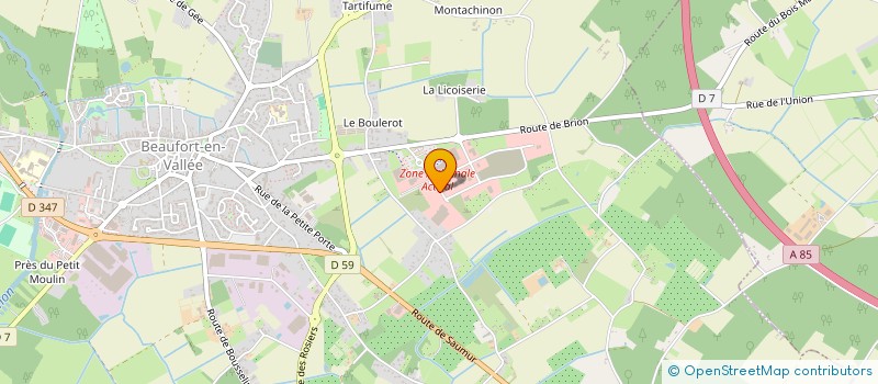 localisation de l'entreprise MJA PAYSAGE à BEAUFORT-EN-ANJOU