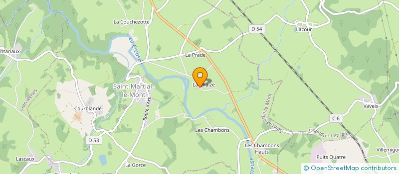 localisation de l'entreprise MJB  SAINT MARTIAL LE MONT