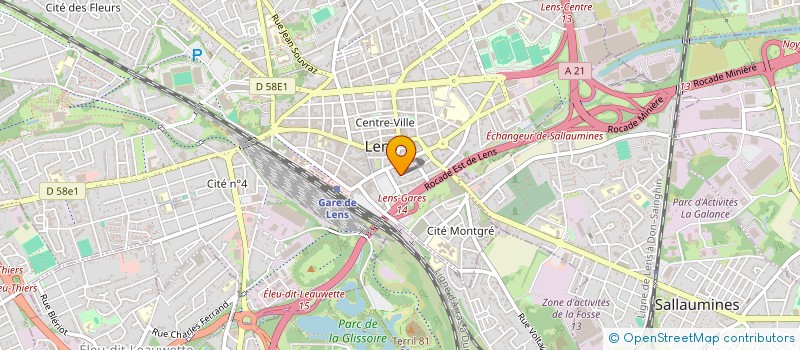 localisation de l'entreprise MJB INVEST LENS  LENS