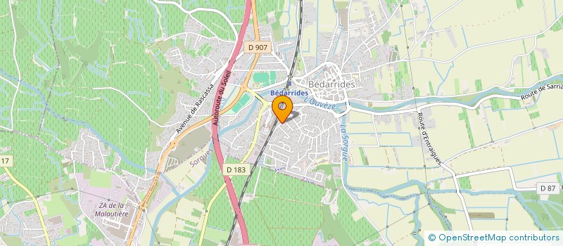 localisation de l'entreprise MJBF  BEDARRIDES