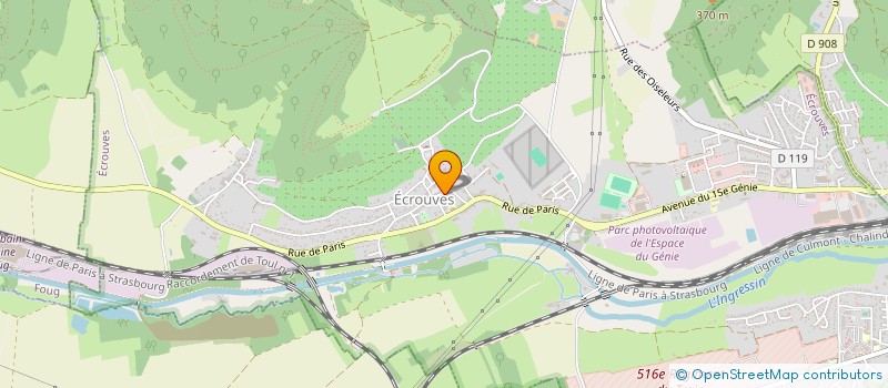 localisation de l'entreprise MJC  ECROUVES