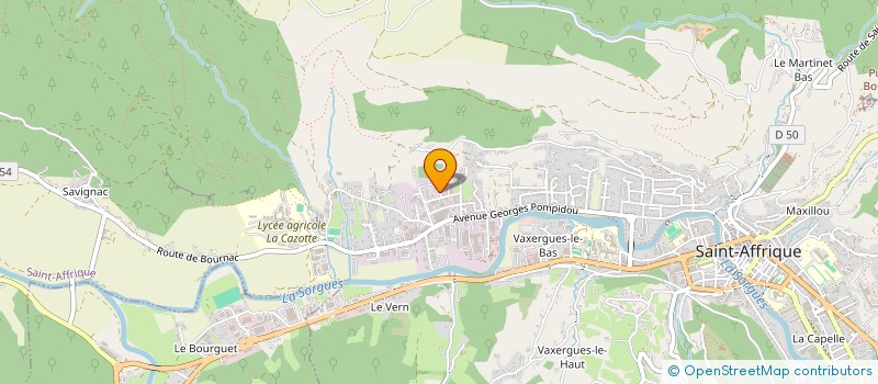 localisation de l'entreprise MJC  SAINT-AFFRIQUE