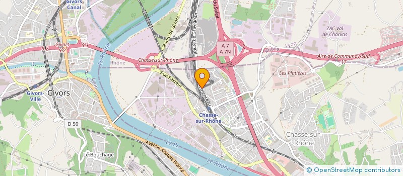 localisation de l'entreprise MJC-ECOLE DE MUSIQUE  CHASSE-SUR-RHONE
