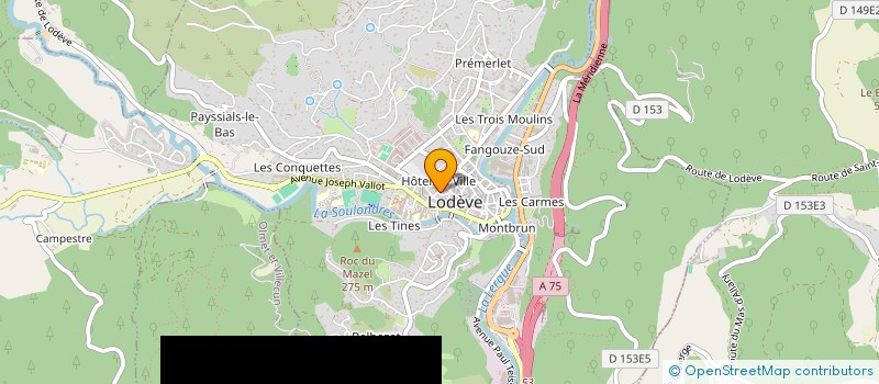 localisation de l'entreprise MJC INTERCOMMUNALE LODEVOIS LARZAC à LODEVE