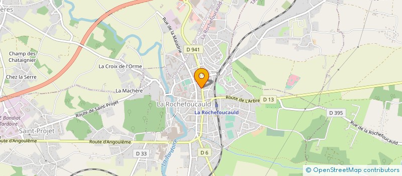 localisation de l'entreprise MJC LA ROCHEFOUCAULD  LA ROCHEFOUCAULD-EN-ANGOUMOIS