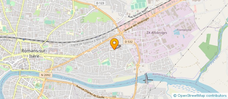 localisation de l'entreprise MJC MAISON CITOYENNE NOEL GUICHARD  ROMANS-SUR-ISERE