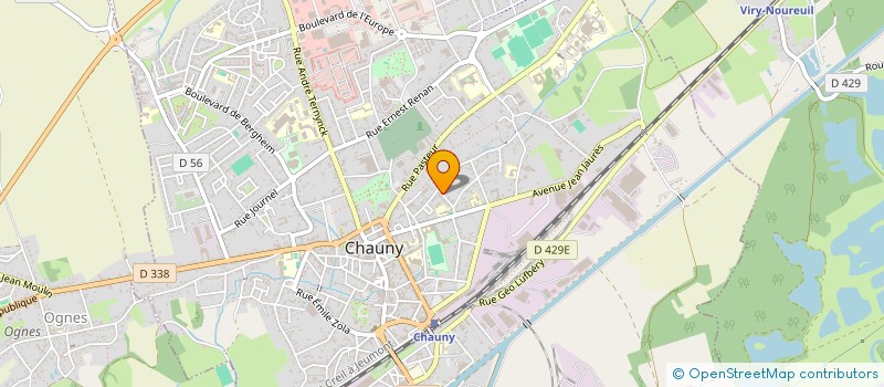 localisation de l'entreprise MJC MAISON JEUNES CULTURE FOYER CULTUREL  CHAUNY